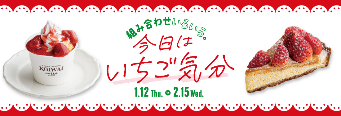 組み合わせ いろいろ 今日は いちご気分