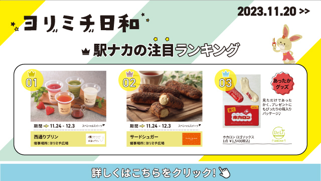 ヨリミチ日和　１１月２０日＞＞