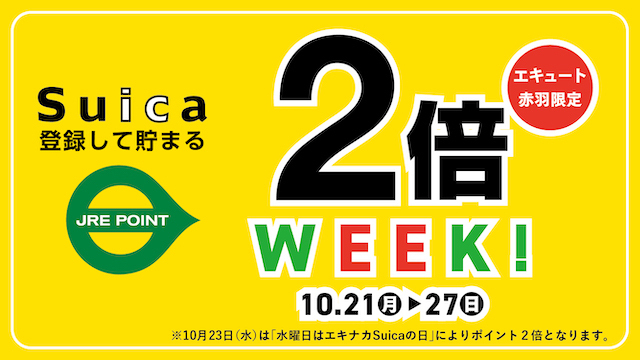 Suica2倍WEEK