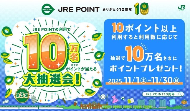 JRE POINT ポイント10倍感謝祭 第3弾！